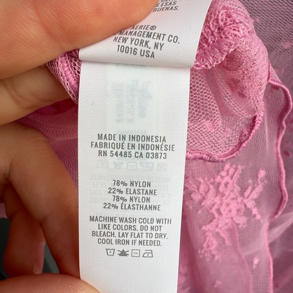 NWT Aerie Long sleeve mesh layering top in pink size L - Picture 4 of 7